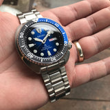 Seiko Prospex Deep Blue Batman Turtle Diver's Automatic Blue Dial Silver Steel Strap Watch for Men - SRPC25J1 Buy Now By Seiko