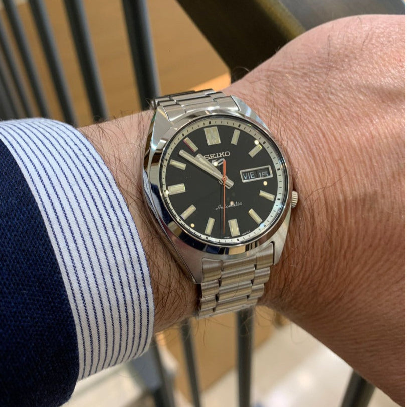 Seiko 5 Sports SNXS Series Automatic Black Dial Silver Steel Strap Watch for Men - SRPK89K1 Buy Now By Seiko