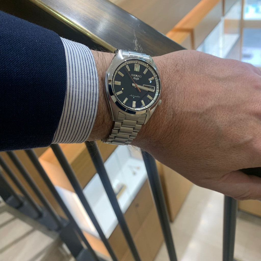 Seiko 5 Sports SNXS Automatic Blue Dial Silver Steel Strap Watch for Men - SRPK87K1 Buy Now By Seiko