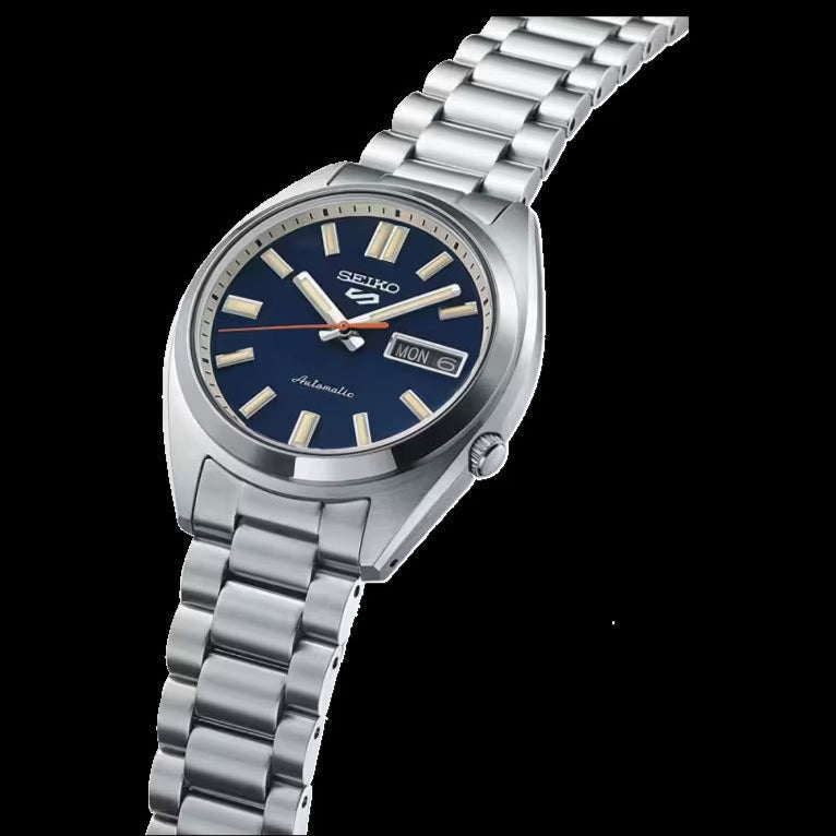 Seiko 5 Sports SNXS Automatic Blue Dial Silver Steel Strap Watch for Men - SRPK87K1