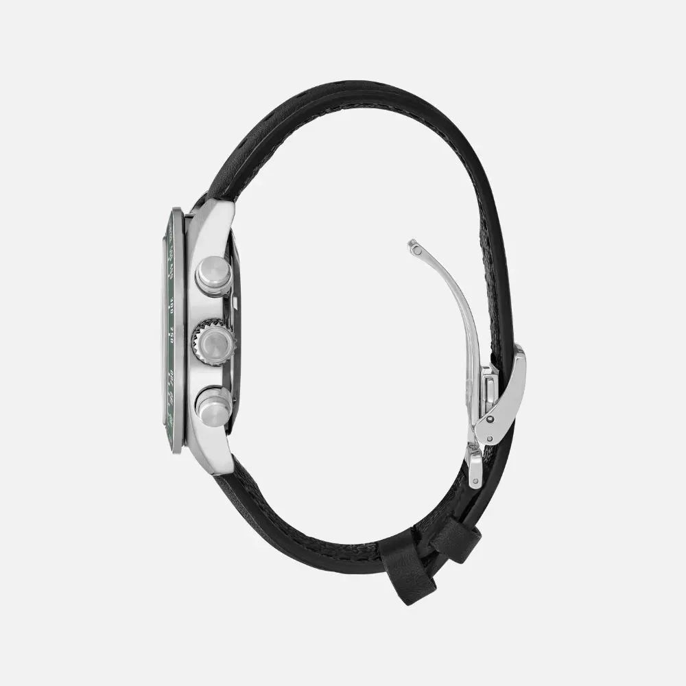 Seiko Prospex Speedtimer Solar Chronograph Ivory Dial Black Leather Strap Watch for Men - SSC943 Buy Now By Seiko