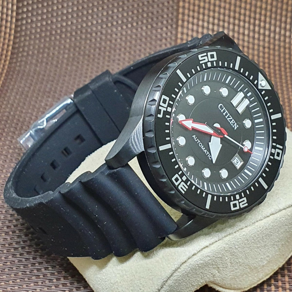 Citizen Mechanical Automatic Black Dial Black Rubber Strap Watch for Men - NJ0125-11E Buy Now By Citizen