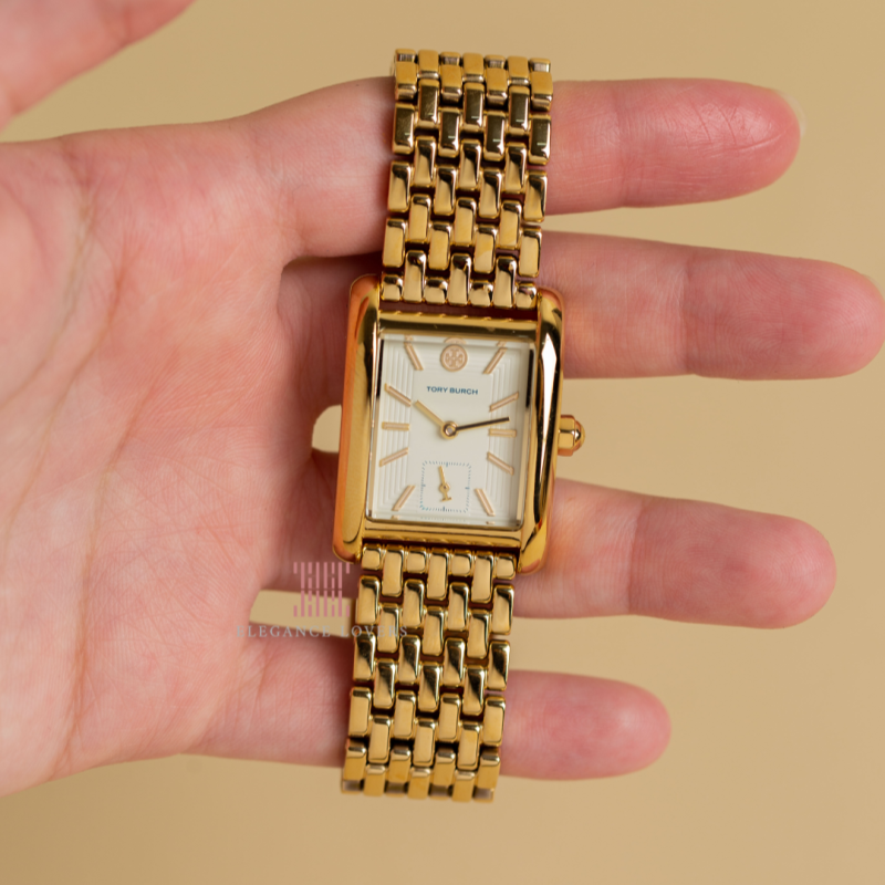 Tory Burch Eleanor White Dial Gold Steel Strap Watch for Women - TBW1060 Buy Now By Tory Burch