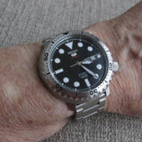 Seiko 5 Sports Automatic Black Dial Silver Steel Strap Watch for Men - SRPC61J1 Buy Now By Seiko