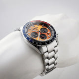 Seiko Prospex Solar Chronograph 1969 Re-interpretation Orange Dial Silver Steel Strap Watch for Men - SSC947 Buy Now By Seiko