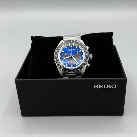 Seiko Speedtimer Solar US Special Edition Blue Dial Silver Steel Strap Watch for Men - SSC931 Buy Now By Seiko