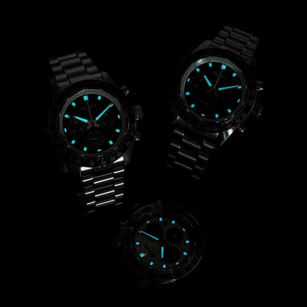 Seiko Prospex Speedtimer Solar Chronograph Black Dial Silver Steel Strap Watch for Men - SSC941 Buy Now By Seiko