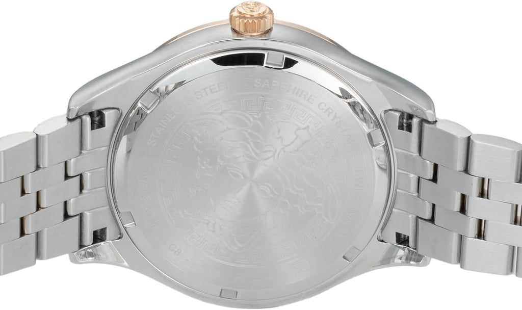 Versace Hellenyium Blue Dial Two Tone Steel Strap Watch for Men - VEVK01424 Buy Now By Versace