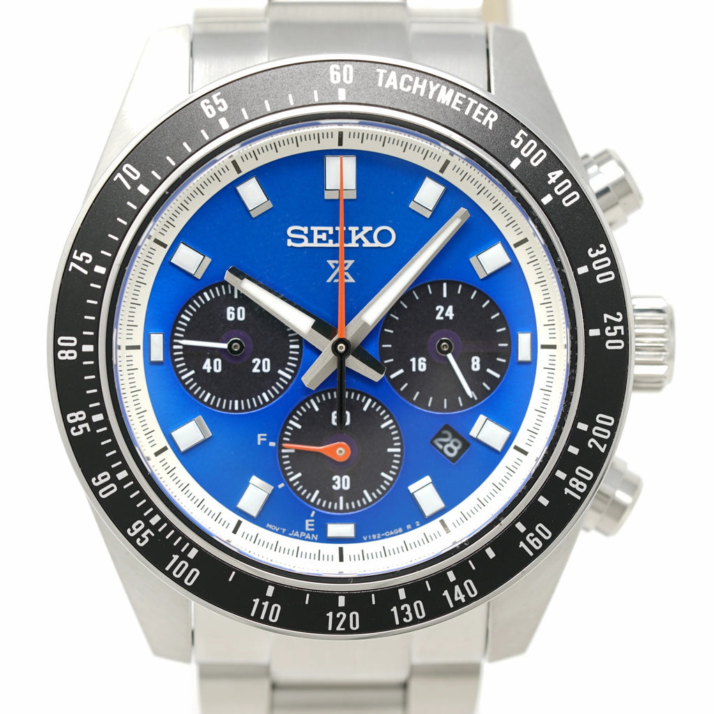 Seiko Speedtimer Solar US Special Edition Blue Dial Silver Steel Strap Watch for Men - SSC931 Buy Now By Seiko