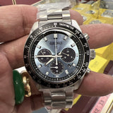 Seiko Prospex Speedtimer 41.4 Solar Chronograph Blue Dial Silver Steel Strap Watch for Men - SSC935 Buy Now By Seiko