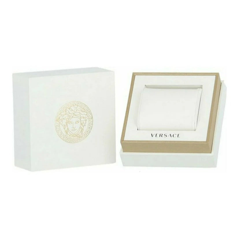 Versace Greca Dome Chronograph Blue Dial Silver Steel Strap Watch for Men - VE6K00323 Buy Now By Versace