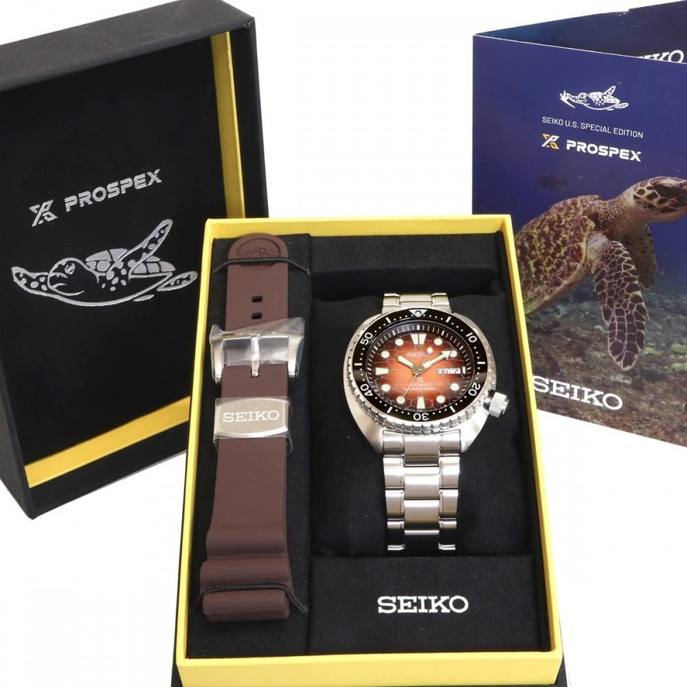 Seiko Prospex US Special Edition King Turtle Automatic Brown Dial Silver Steel Strap Watch for Men - SRPH55 Buy Now By Seiko
