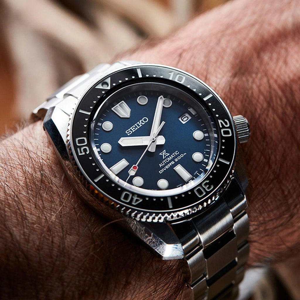 Seiko Prospex Marinemaster Automatic Scuba Divers Blue Dial Silver Steel Strap Watch for Men - SPB187J1 Buy Now By Seiko