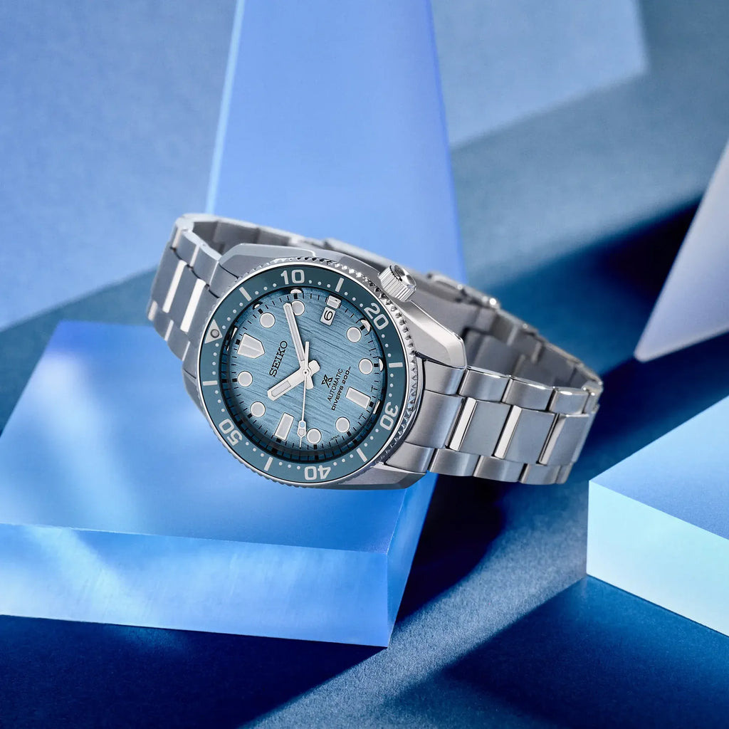 Seiko Prospex Glacier Save The Ocean Special Edition Automatic Blue Dial Silver Steel Strap Watch for Men - SPB299J1 Buy Now By Seiko