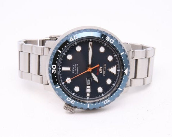 Seiko 5 Sports Automatic Blue Dial Silver Steel Strap Watch for Men - SRPC63J1 Buy Now By Seiko