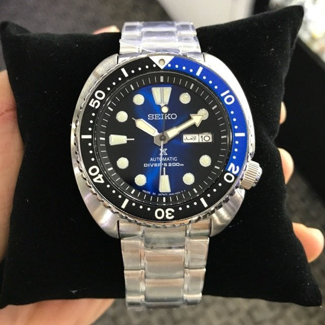 Seiko Prospex Deep Blue Batman Turtle Diver's Automatic Blue Dial Silver Steel Strap Watch for Men - SRPC25J1 Buy Now By Seiko