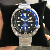 Seiko Prospex Deep Blue Batman Turtle Diver's Automatic Blue Dial Silver Steel Strap Watch for Men - SRPC25J1 Buy Now By Seiko