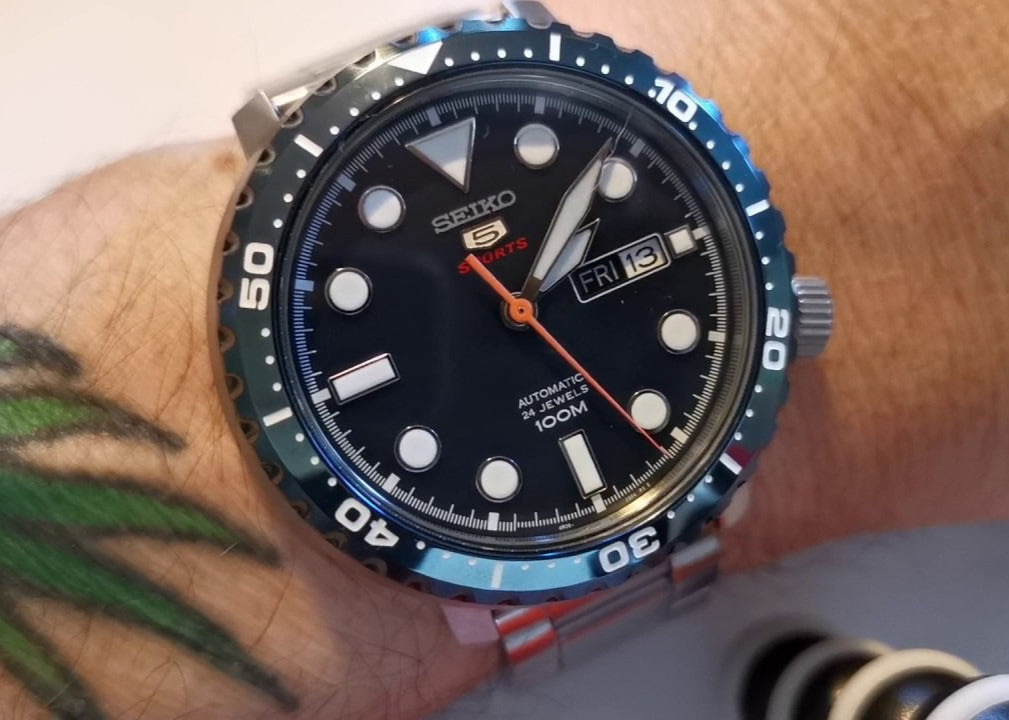 Seiko 5 Sports Automatic Blue Dial Silver Steel Strap Watch for Men - SRPC63J1 Buy Now By Seiko