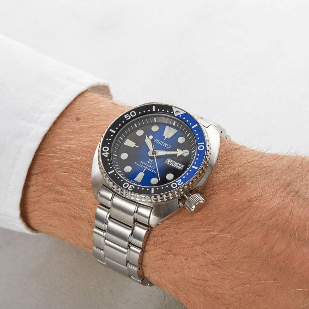 Seiko Prospex Deep Blue Batman Turtle Diver's Automatic Blue Dial Silver Steel Strap Watch for Men - SRPC25J1 Buy Now By Seiko