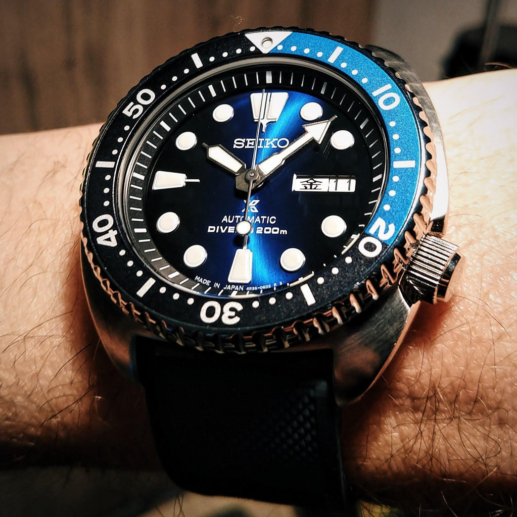 Seiko Prospex Deep Blue Batman Turtle Diver's Automatic Blue Dial Silver Steel Strap Watch for Men - SRPC25J1 Buy Now By Seiko