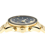Versace Greca Dome Chronograph Black Dial Gold Steel Strap Watch for Men - VE6K00523 Buy Now By Versace