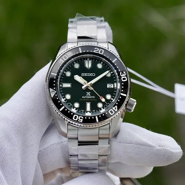 Seiko Prospex 140th Anniversary Limited Edition Automatic Scuba Divers Green Dial Silver Steel Strap Watch for Men - SPB207J1 Buy Now By Seiko