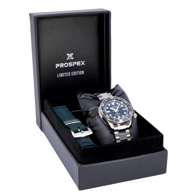Seiko Prospex 140th Anniversary Limited Edition Automatic Scuba Divers Green Dial Silver Steel Strap Watch for Men - SPB207J1 Buy Now By Seiko