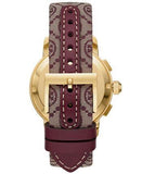 Tory Burch The Tory Chronograph White Dial Maroon Jacquard Strap Watch for Women - TBW1051 Buy Now By Tory Burch