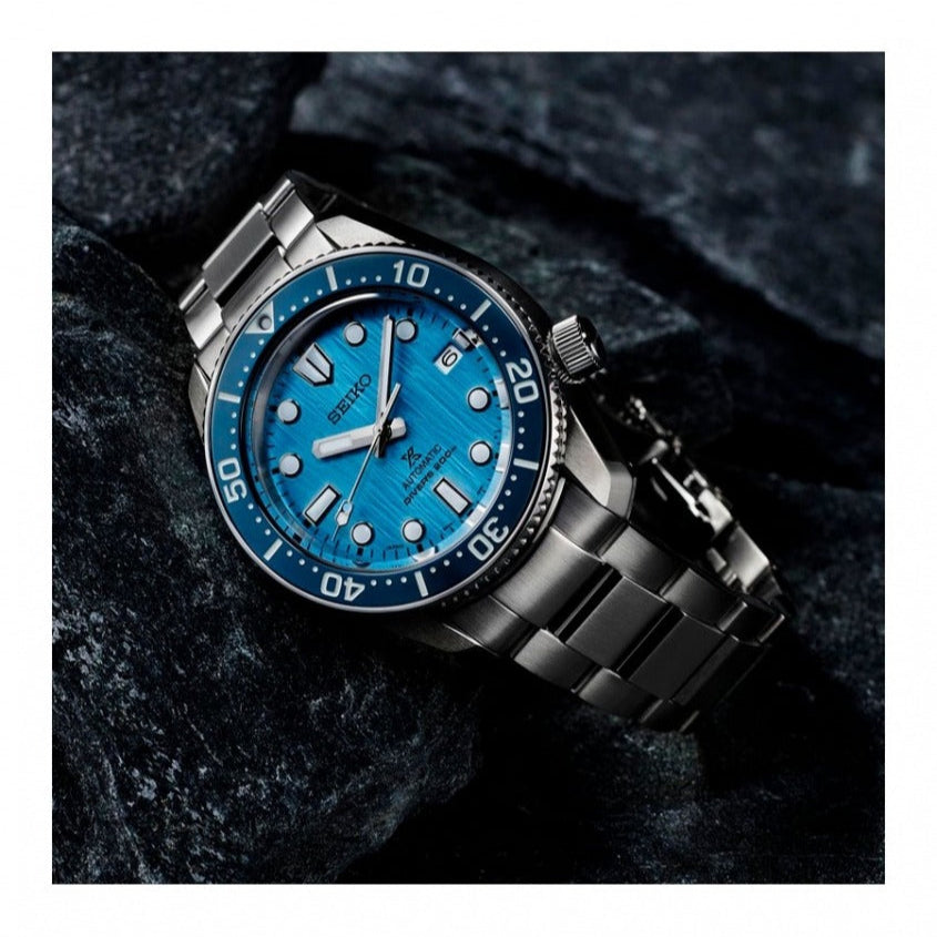 Seiko Prospex Glacier Save The Ocean Special Edition Automatic Blue Dial Silver Steel Strap Watch for Men - SPB299J1 Buy Now By Seiko