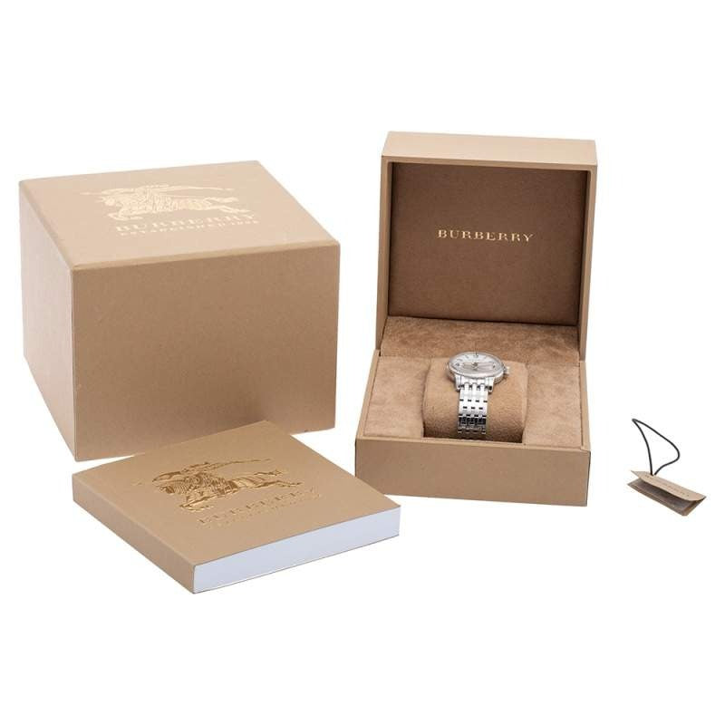 Burberry Utilitarian White Dial Silver Steel Strap Watch for Women - BU7856 Buy Now By Burberry