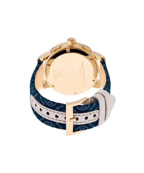 Tory Burch The Miller Chronograph Blue Dial Blue Jacquard Strap Watch for Women - TBW1038 Buy Now By Tory Burch