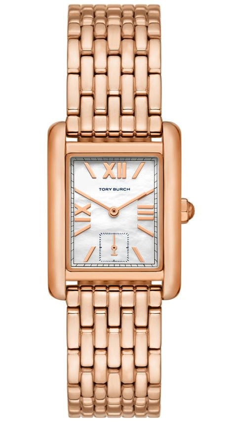Tory Burch Eleanor Mother of Pearl White Dial Rose Gold Steel Strap Watch for Women - TBW1079 Buy Now By Tory Burch