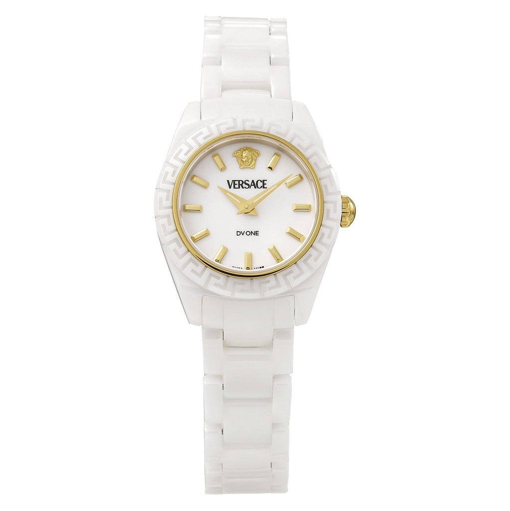 Versace DV One Mini White Dial White Ceramic Dial Watch for Women - VE9F00224 Buy Now By Versace