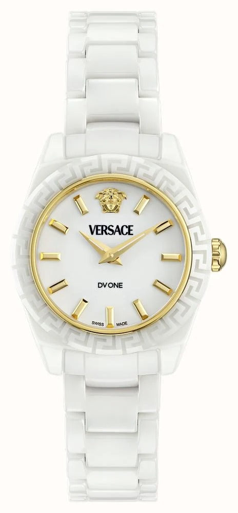 Versace DV One Mini White Dial White Ceramic Dial Watch for Women - VE9F00224 Buy Now By Versace