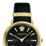 Versace V Circulus Quartz Black Dial Black Leather Strap Watch for Women - VBP12017 Buy Now By Versace