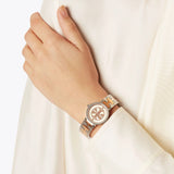 Tory Burch Reva Gold Dial Two Tone Steel Strap Watch for Women - TBW4016 Buy Now By Tory Burch