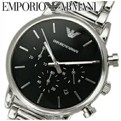 Emporio Armani Chronograph Black Dial Silver Steel Strap Watch For Men - AR1853 Buy Now By Emporio Armani