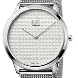 Calvin Klein Minimal White Dial Silver Mesh Bracelet Watch for Men - K3M2112Y Buy Now By Calvin Klein
