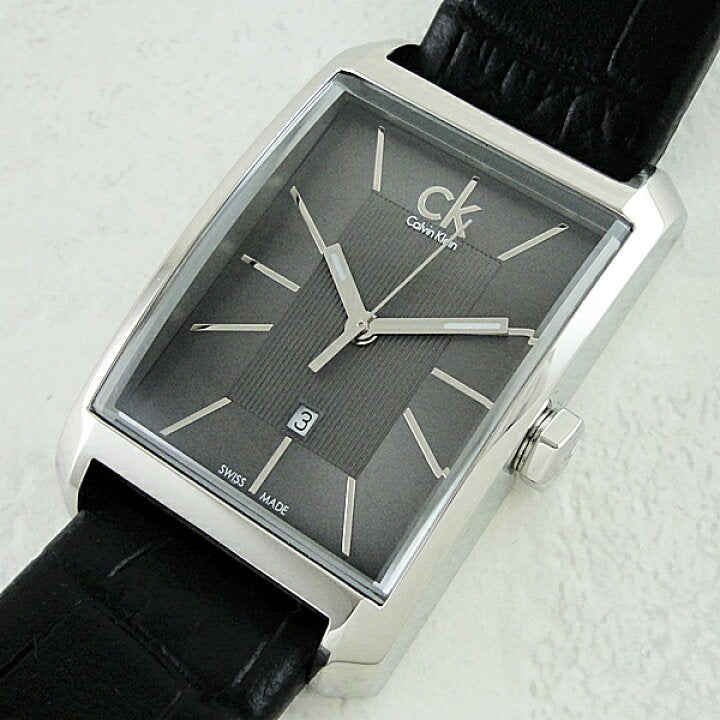 Calvin Klein Window Black Dial Black Leather Strap Watch for Men - K2M23107 Buy Now By Calvin Klein