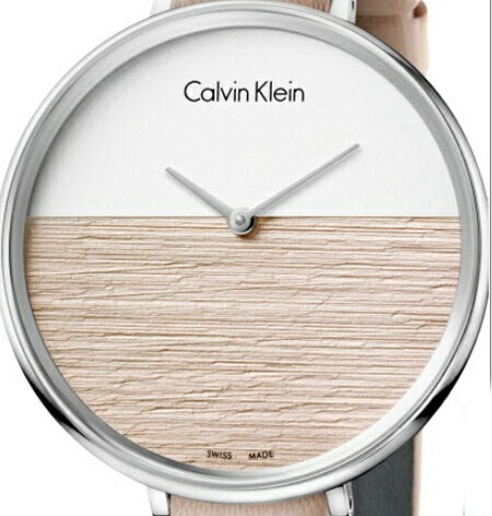 Calvin Klein Rise White Beige Dial Beige Leather Strap Watch for Women - K7A231XH Buy Now By Calvin Klein