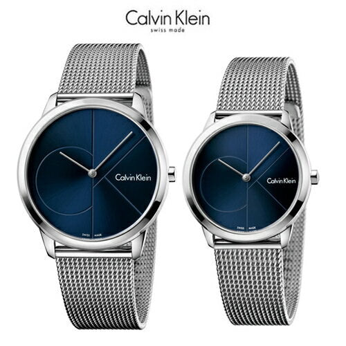 Calvin Klein Minimal Blue Dial Silver Mesh Bracelet Watch for Women - K3M2212N Buy Now By Calvin Klein