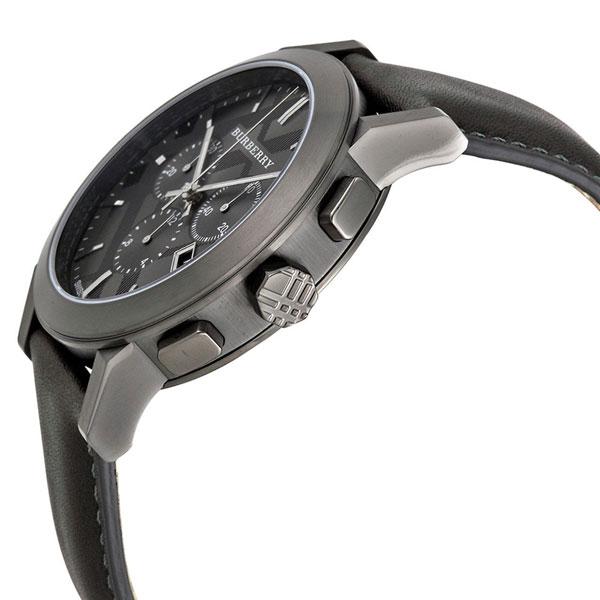 Burberry The City Black Dial Black Leather Strap Watch for Men - BU9364 Buy Now By Burberry
