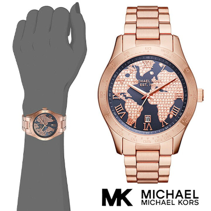 Michael Kors Layton Rose Gold Dial Rose Gold Steel Strap Watch for Women - MK6395 Buy Now By Michael Kors