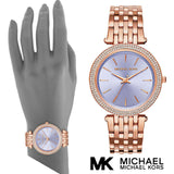 Michael Kors Darci Purple Dial Rose Gold Steel Strap Watch for Women - MK3400 Buy Now By Michael Kors