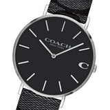 Coach Charles Black Dial Black Leather Strap Watch for Men - 14602157 Buy Now By Coach