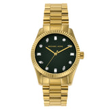 Michael Kors Lexington Three Hand Green Dial Gold Steel Strap Watch For Women - MK7449 Buy Now By Michael Kors