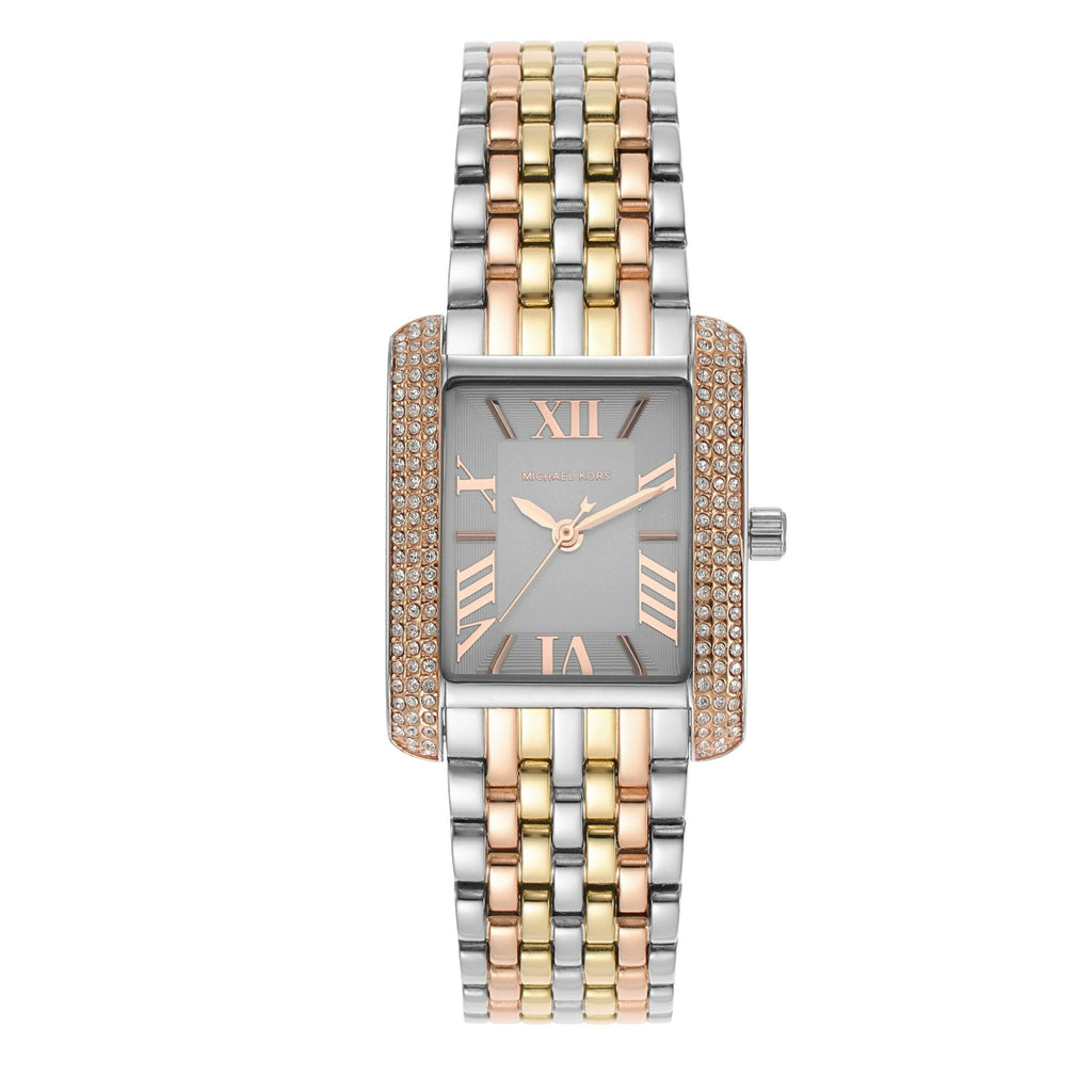 Michael Kors Emery Three-Hand White Dial Two Tone Steel Strap Watch for Women - MK4744 Buy Now By Michael Kors