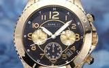 Marc Jacobs Rock Chronograph Black Dial Gold Steel Strap Watch for Women - MBM3253 Buy Now By Marc Jacobs