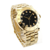 Marc Jacobs Amy Glitz Black Dial Gold Steel Strap Watch for Women - MBM3334 Buy Now By Marc Jacobs