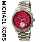 Michael Kors Runway Chronograph Pink Dial Silver Steel Strap Watch for Women - MK6160 Buy Now By Michael Kors